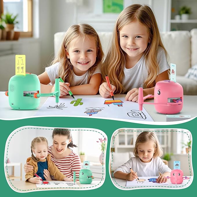 Smart Drawing Robot for Kids Ages 3-8: Interactive Educational Toy with 64+ Flash Cards - Boost Creativity & Fine Motor Skills